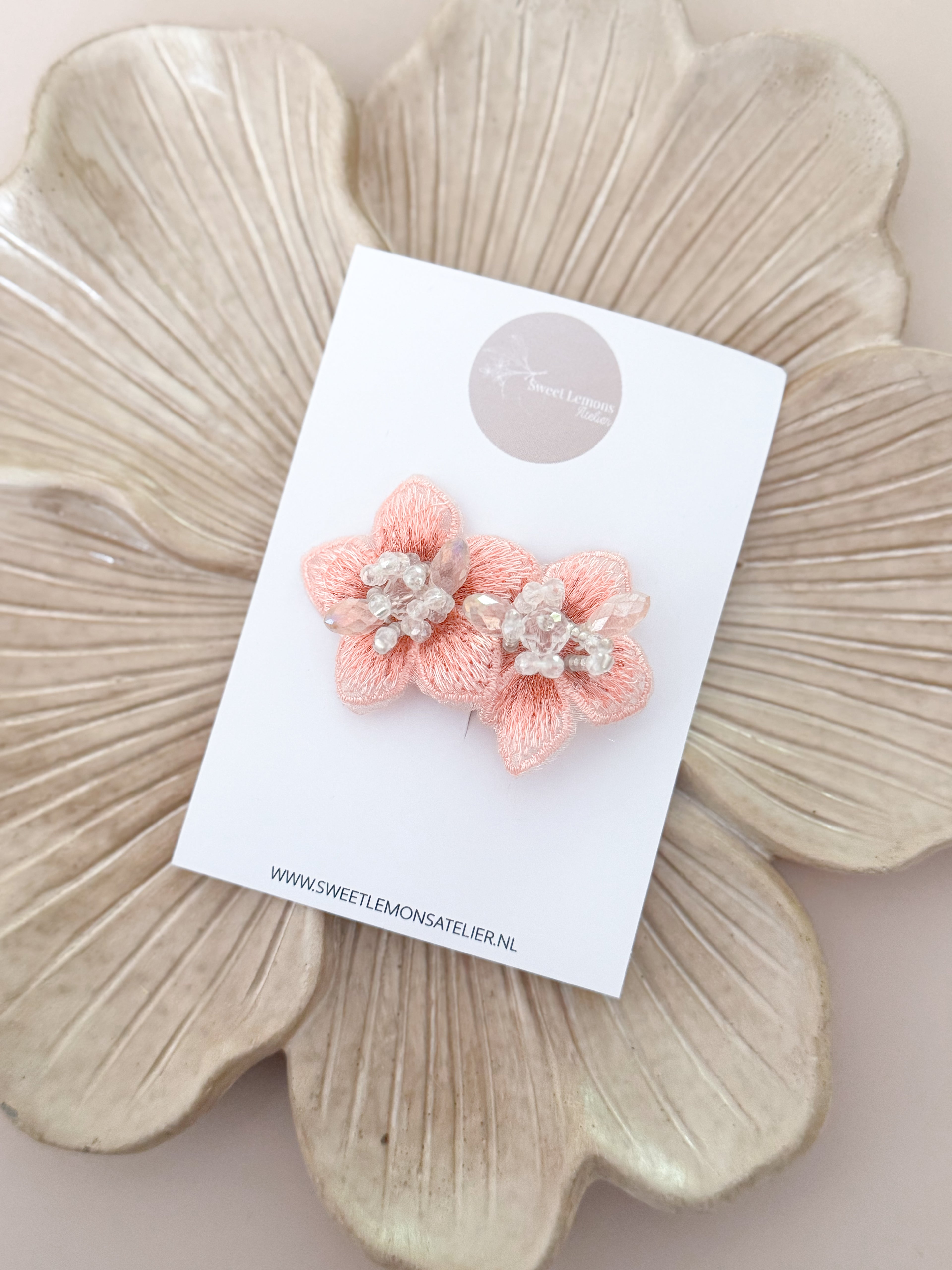 Haarspeldje Lotus - Peach