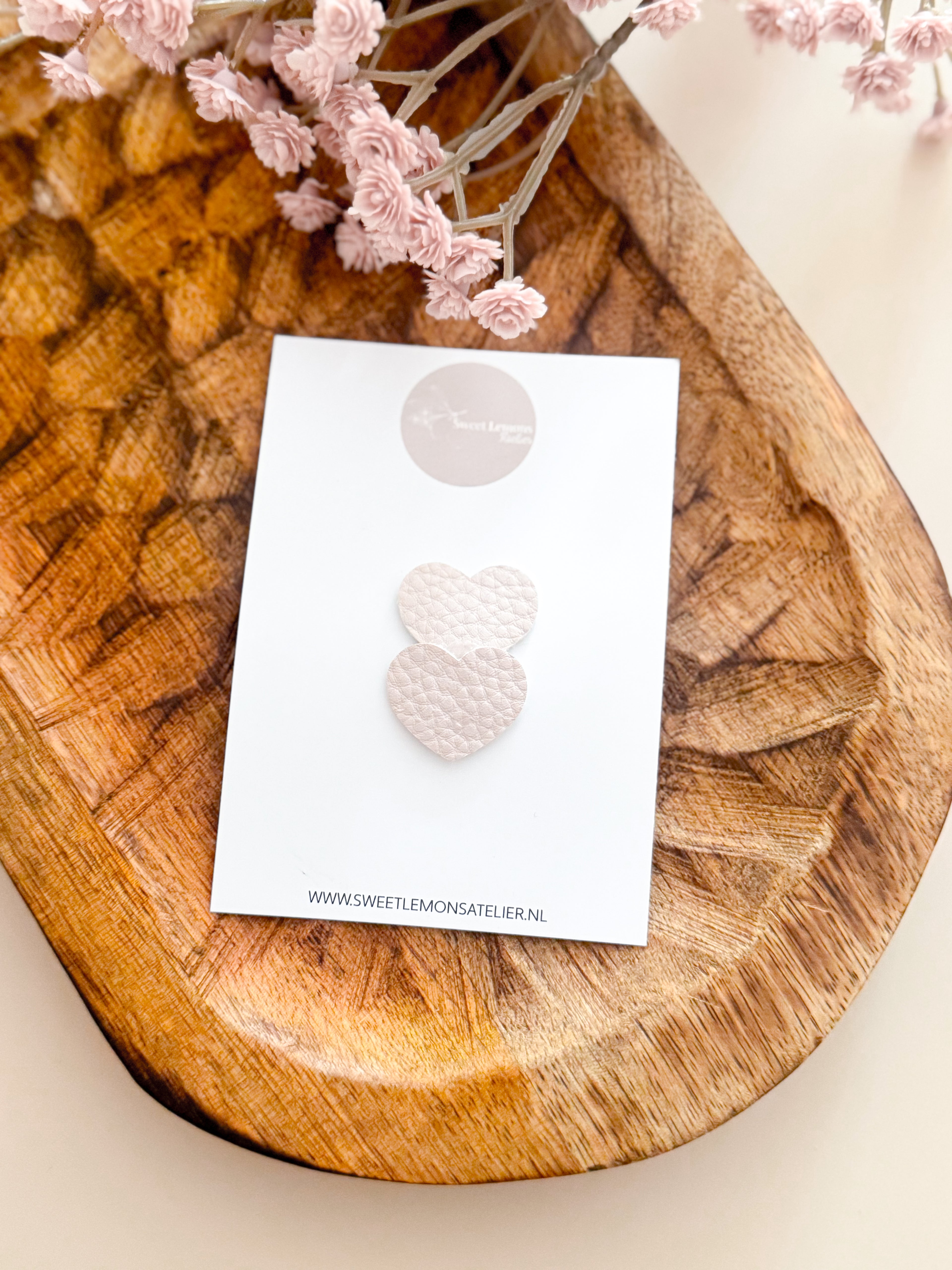 Antislip Haarspeldje Hearts - Licht Roze