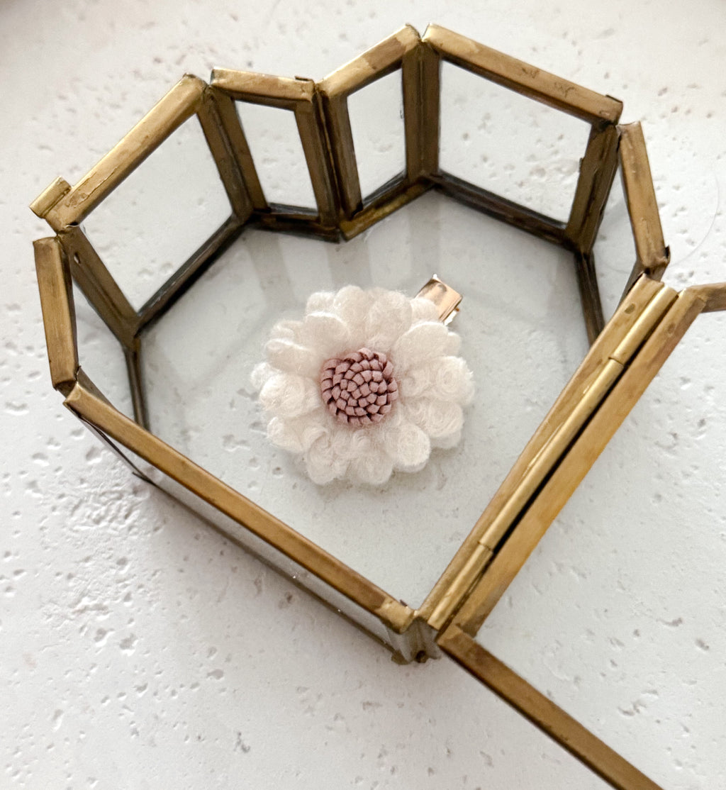 Wool Flower Haarspeldje - Lila