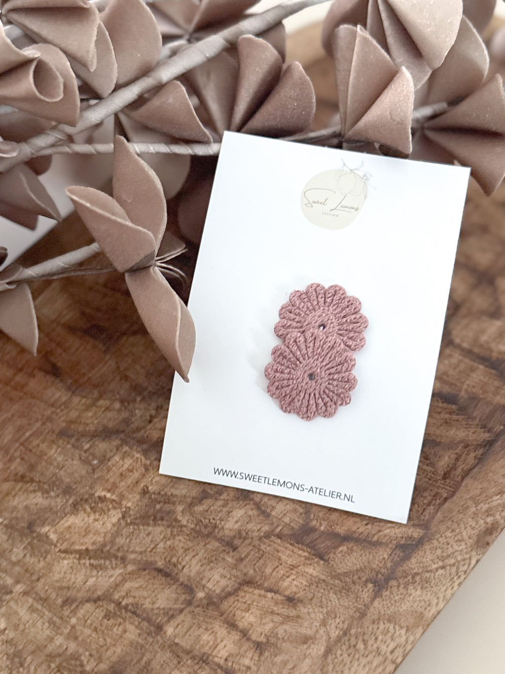 Antislip Haarspeldje Bloom - Oud Roze