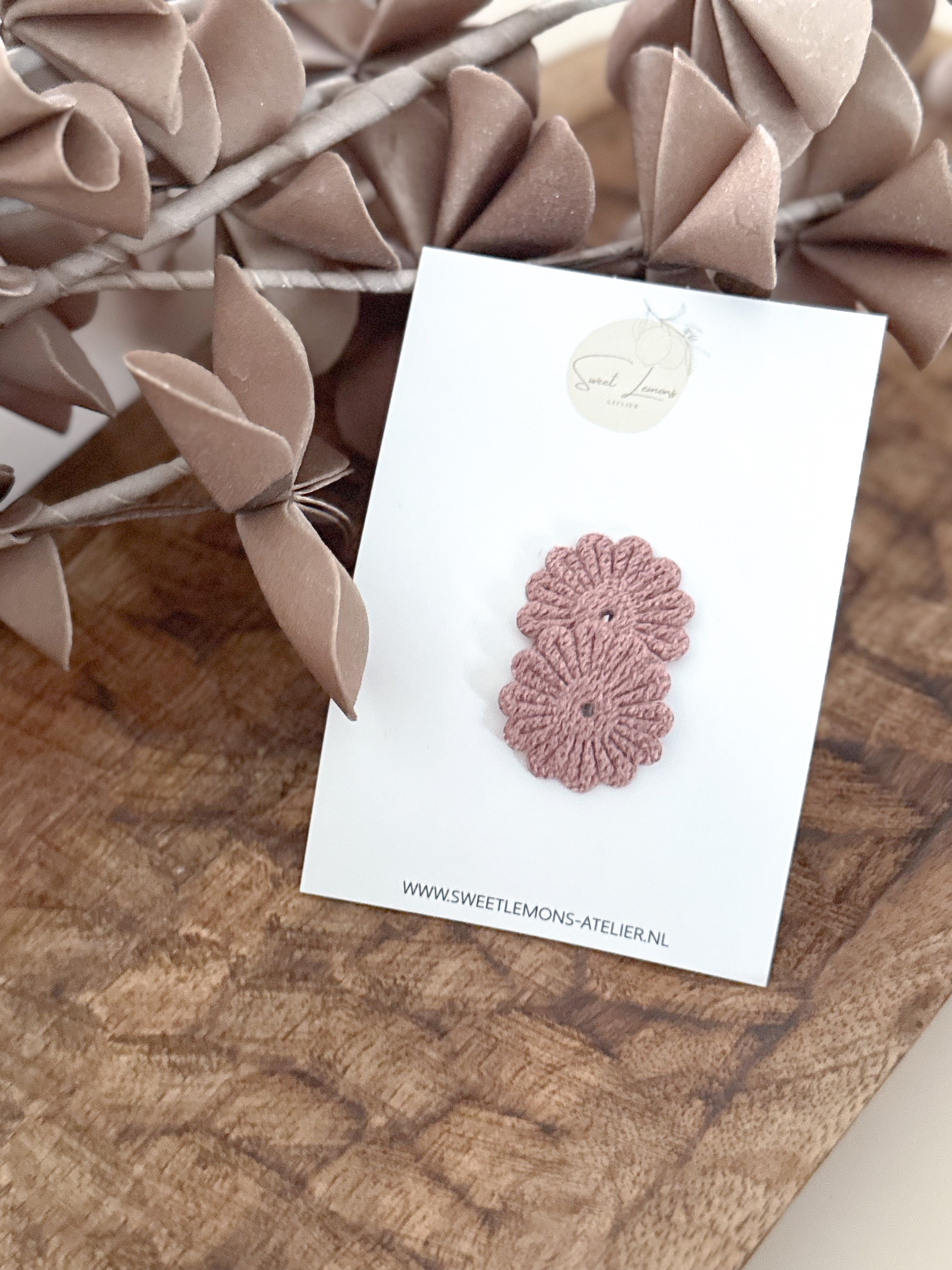 Antislip Haarspeldje Bloom - Oud Roze