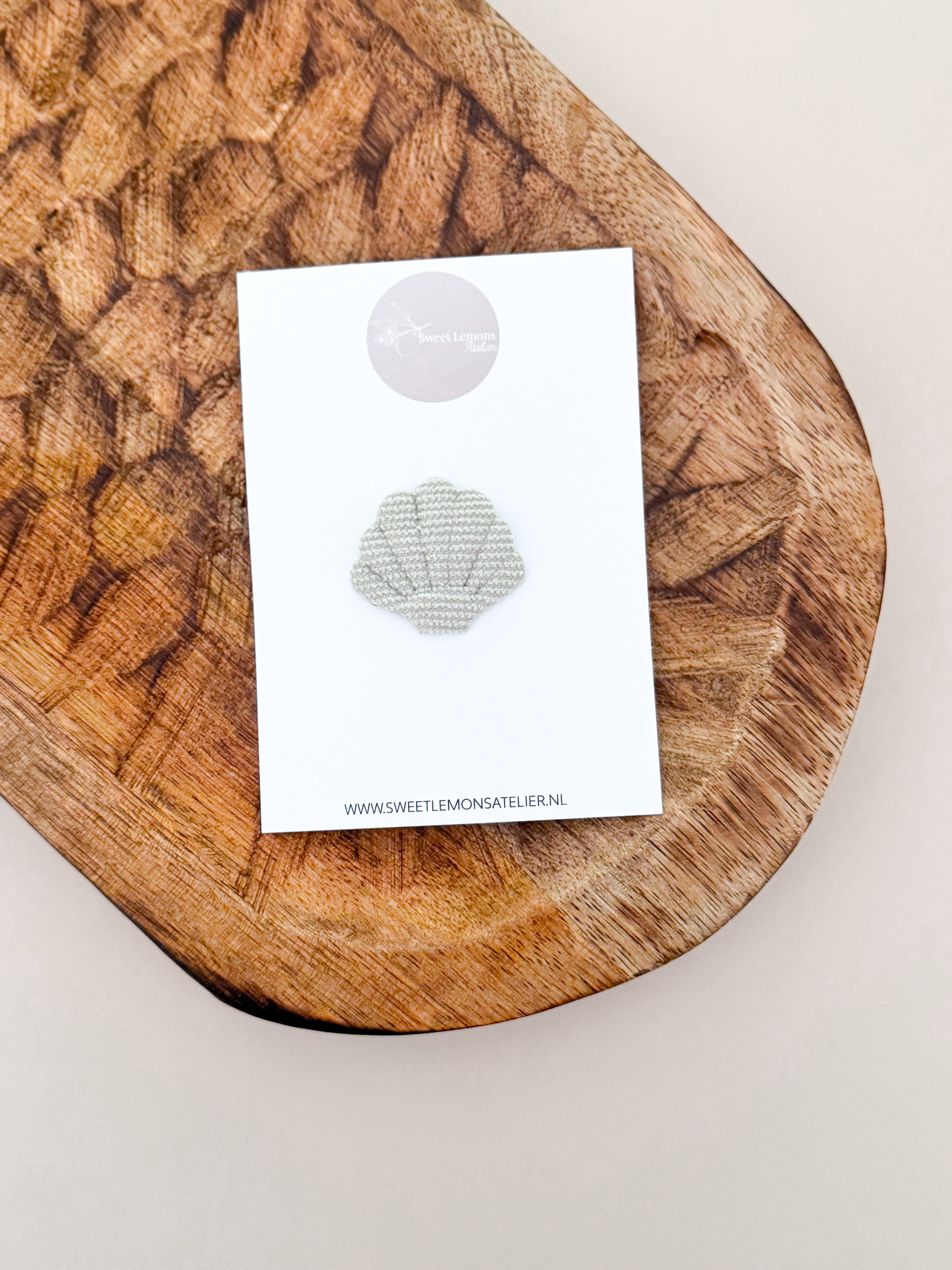 Antislip Haarspeldje Seashell - Beige