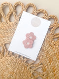 Antislip Haarspeldje Knitted Flowers - Roze
