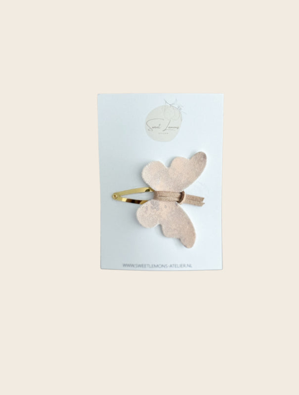 Vlinder Haarspeldje - Pink Gold