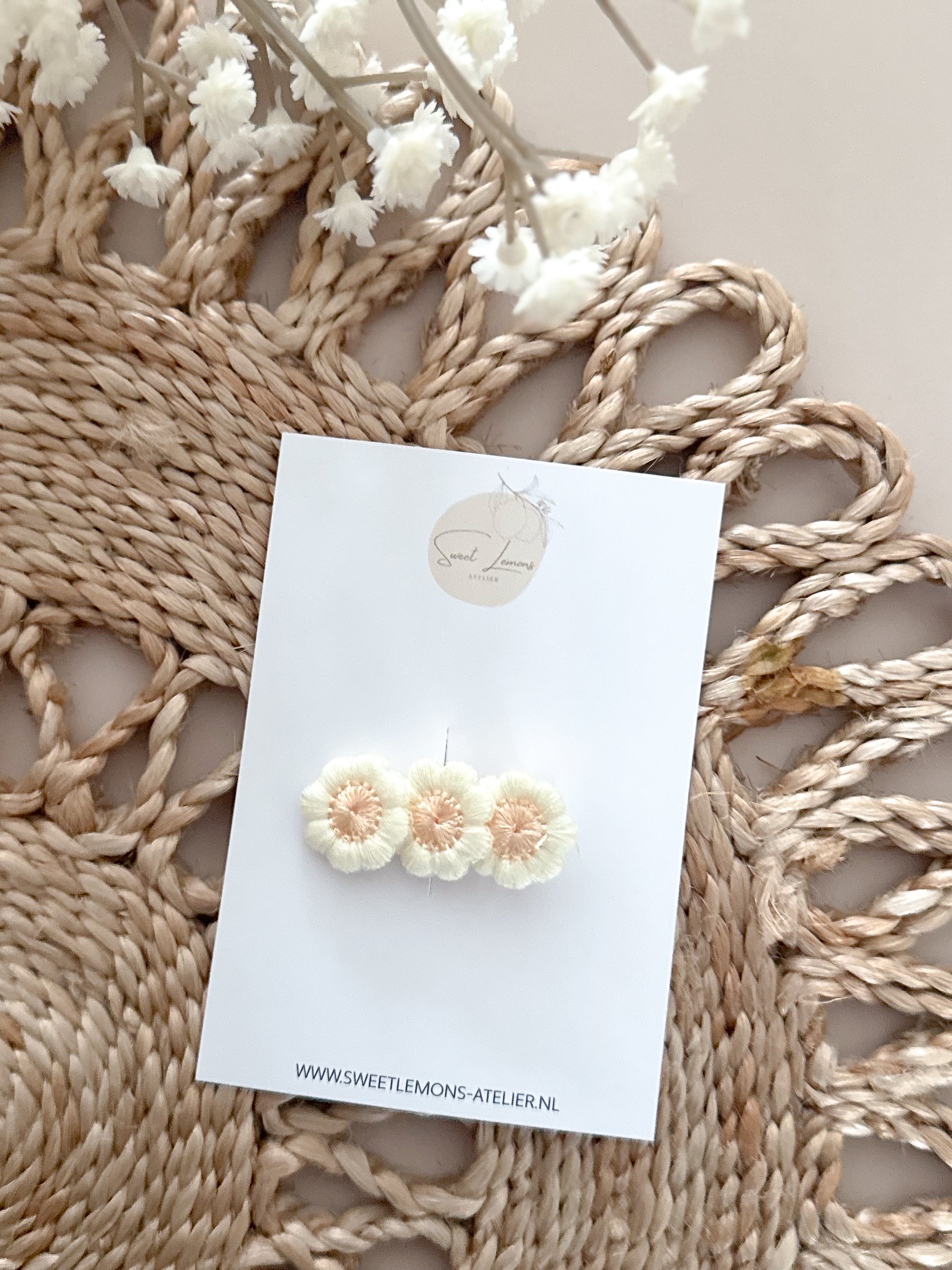 Haarspeldje Soft Flowers - Peach