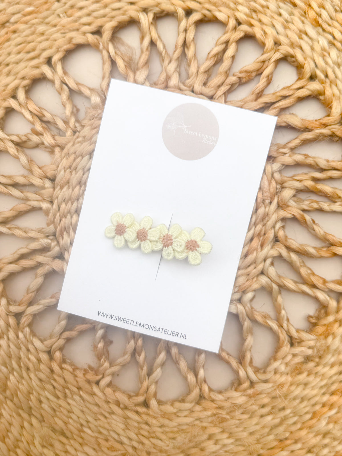 Haarspeldje Little Flowers - Crème