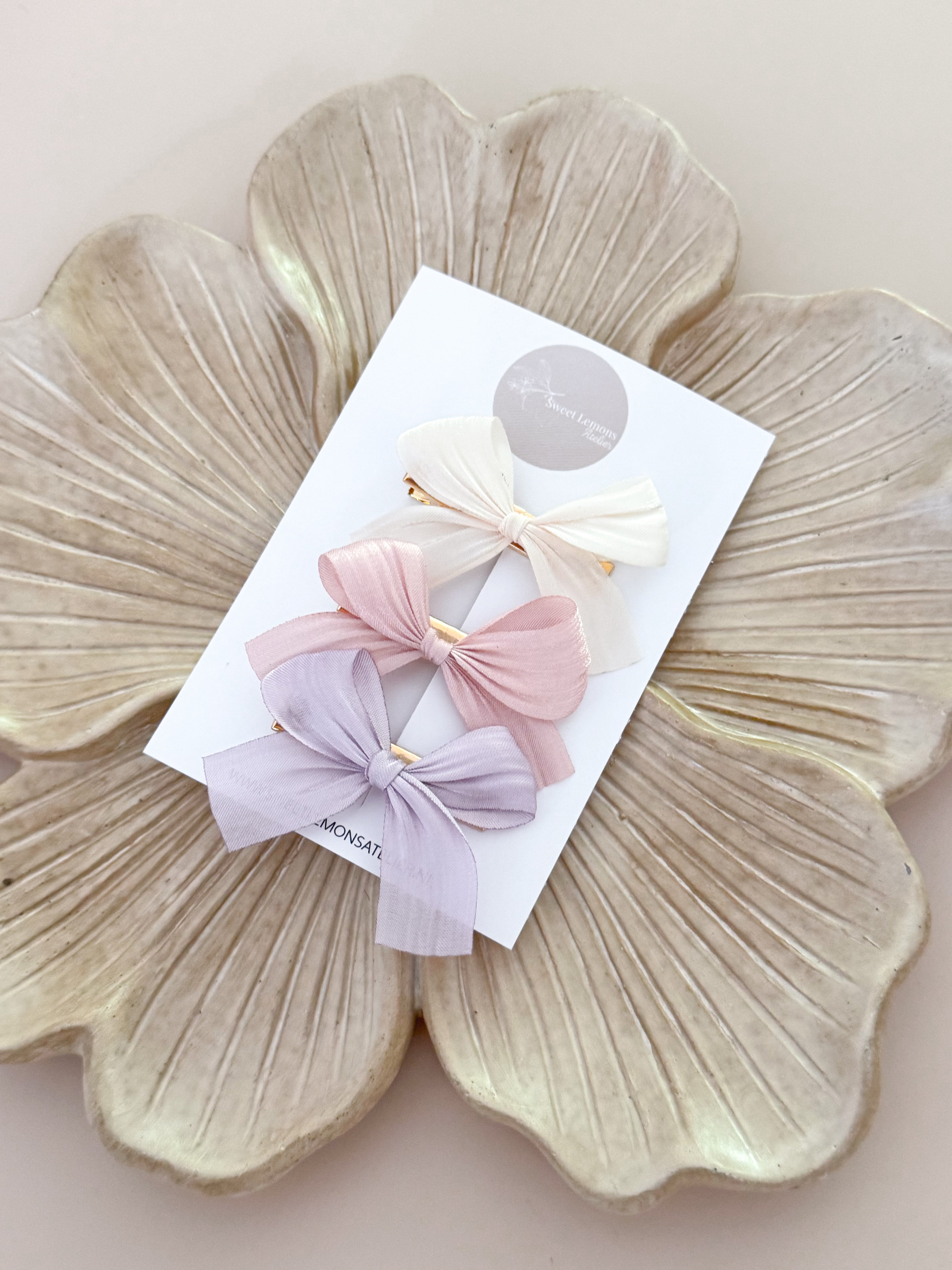 Haarspeldje Silk Bow - Pastel