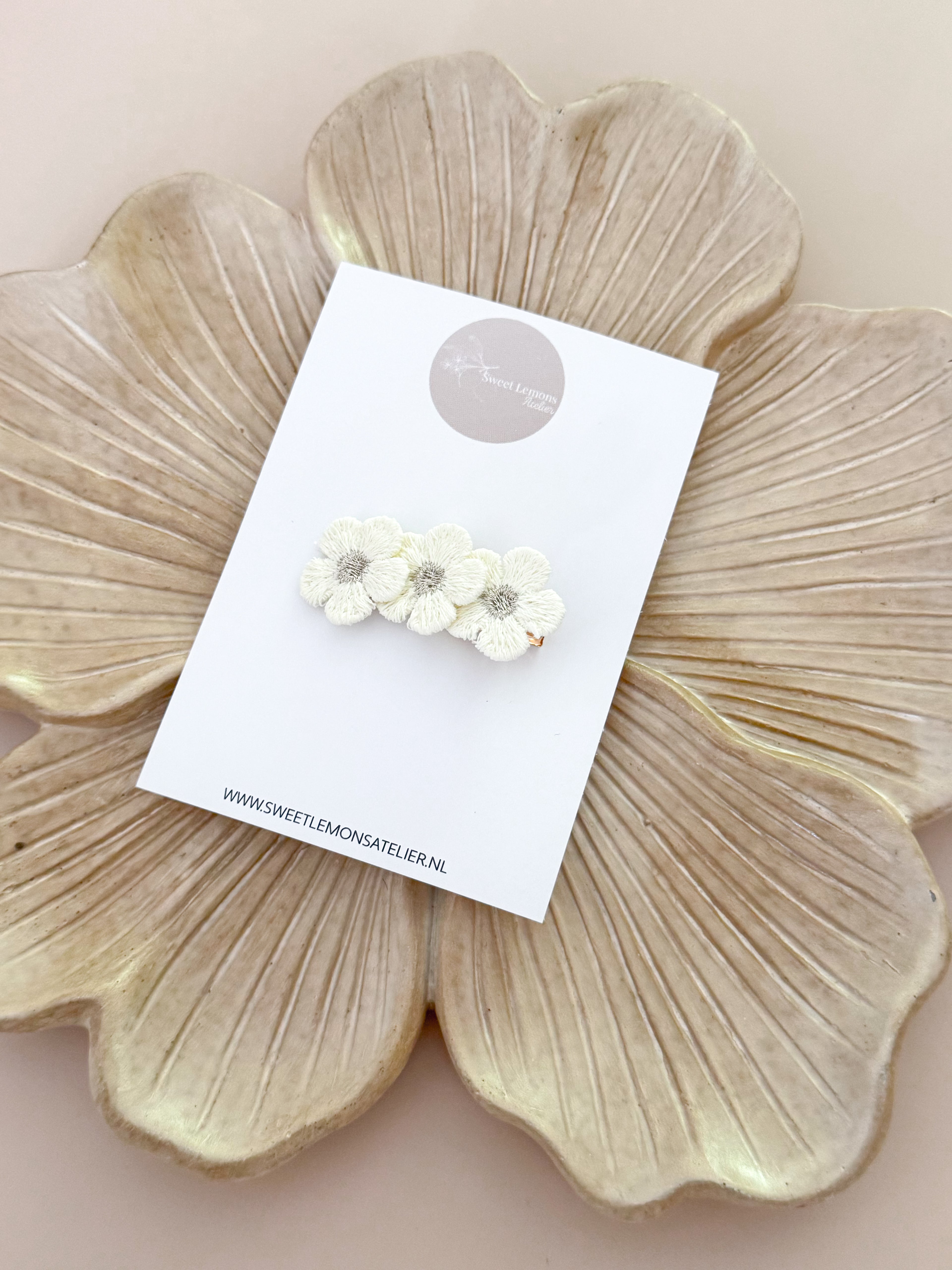 Haarspeldje Blossom - Wit