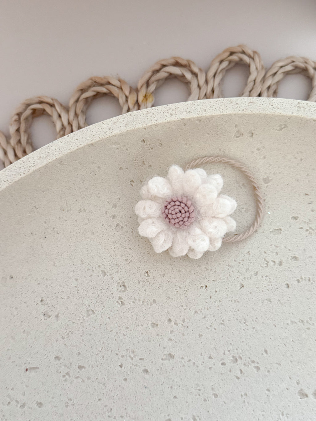 Haarelastiek Wool Flower - Lila