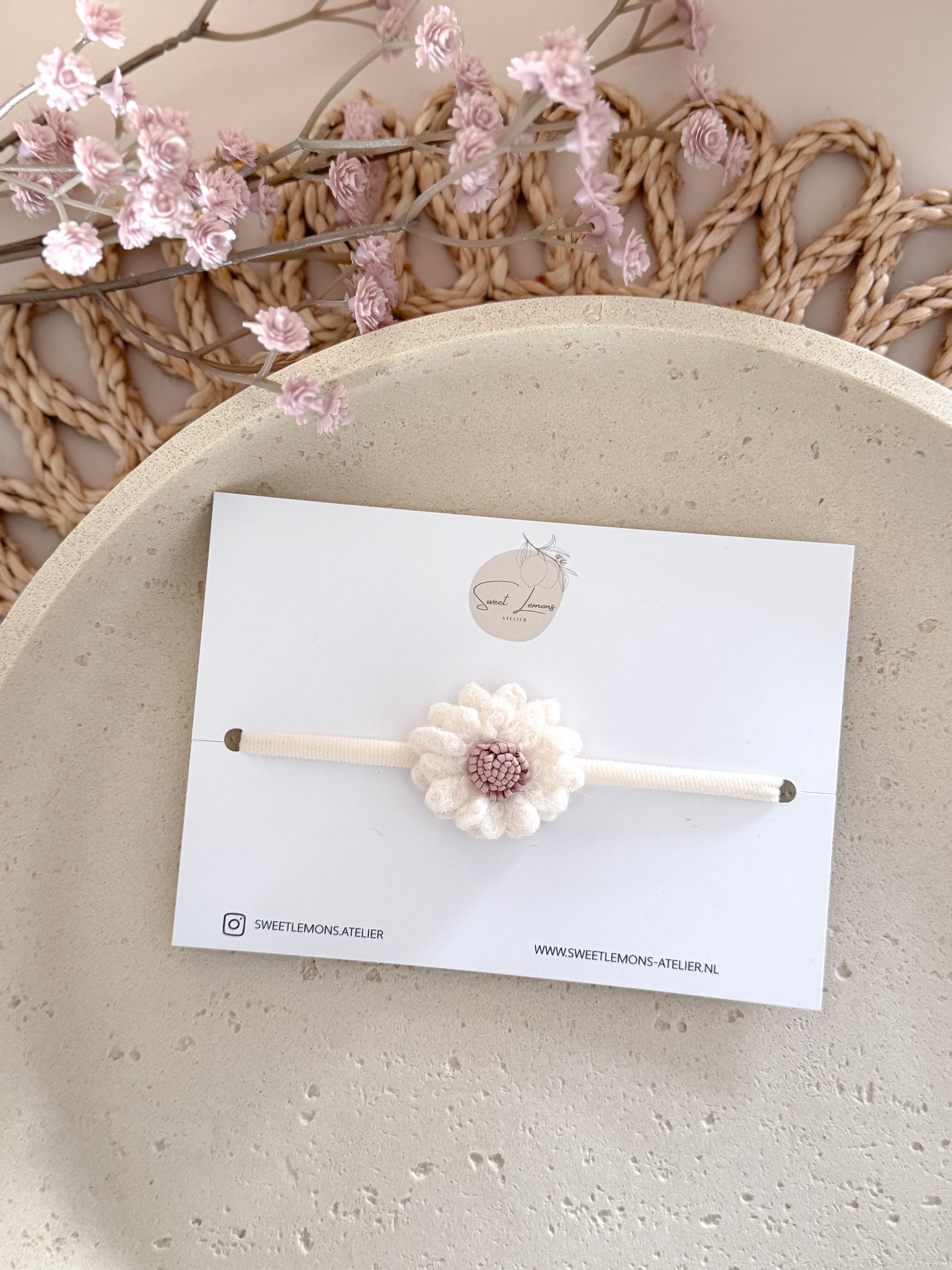 Haarband Wool Flower - Lila