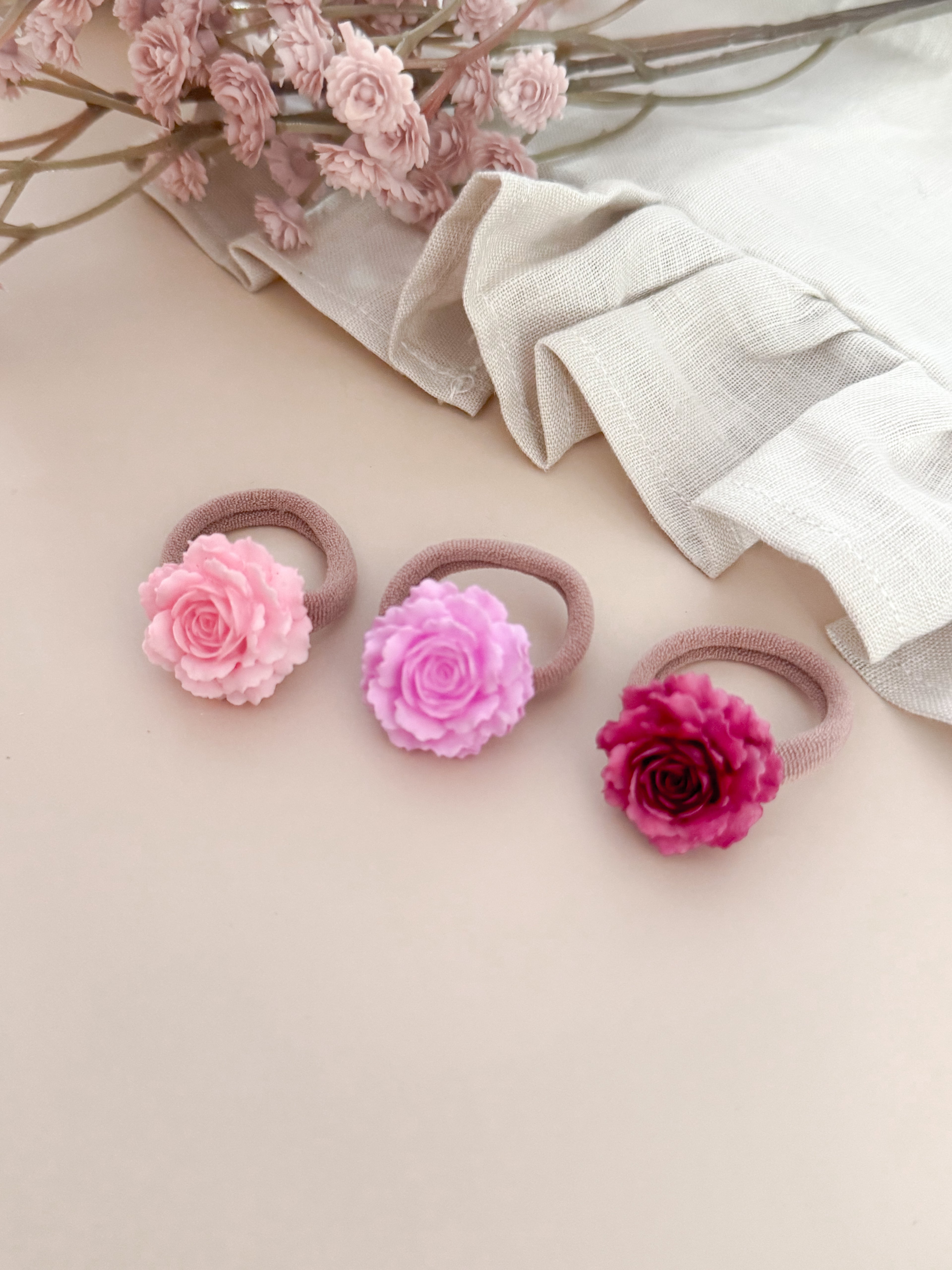 Haarelastiek Rose - Donker Roze