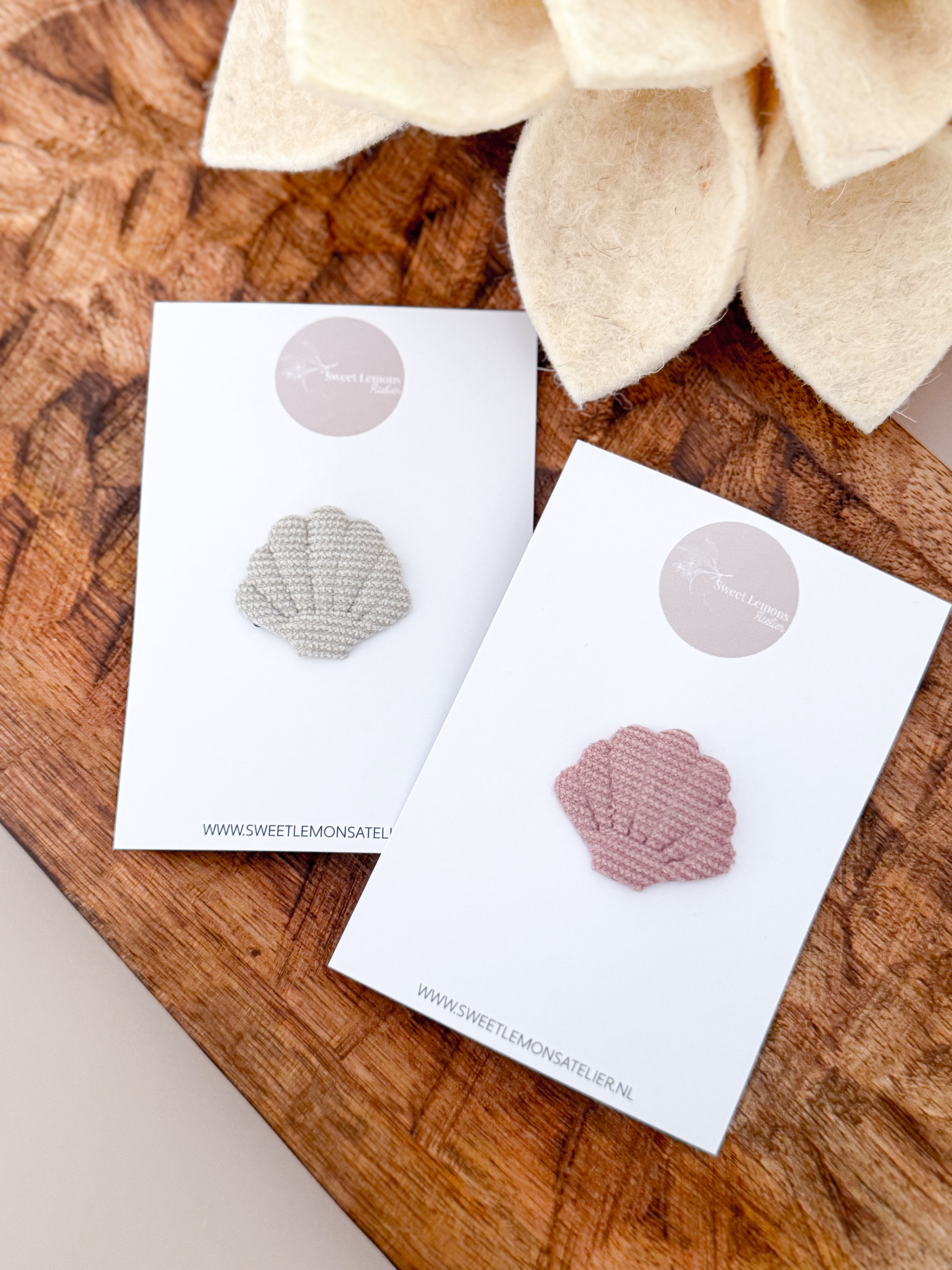 Antislip Haarspeldje Seashell - Beige