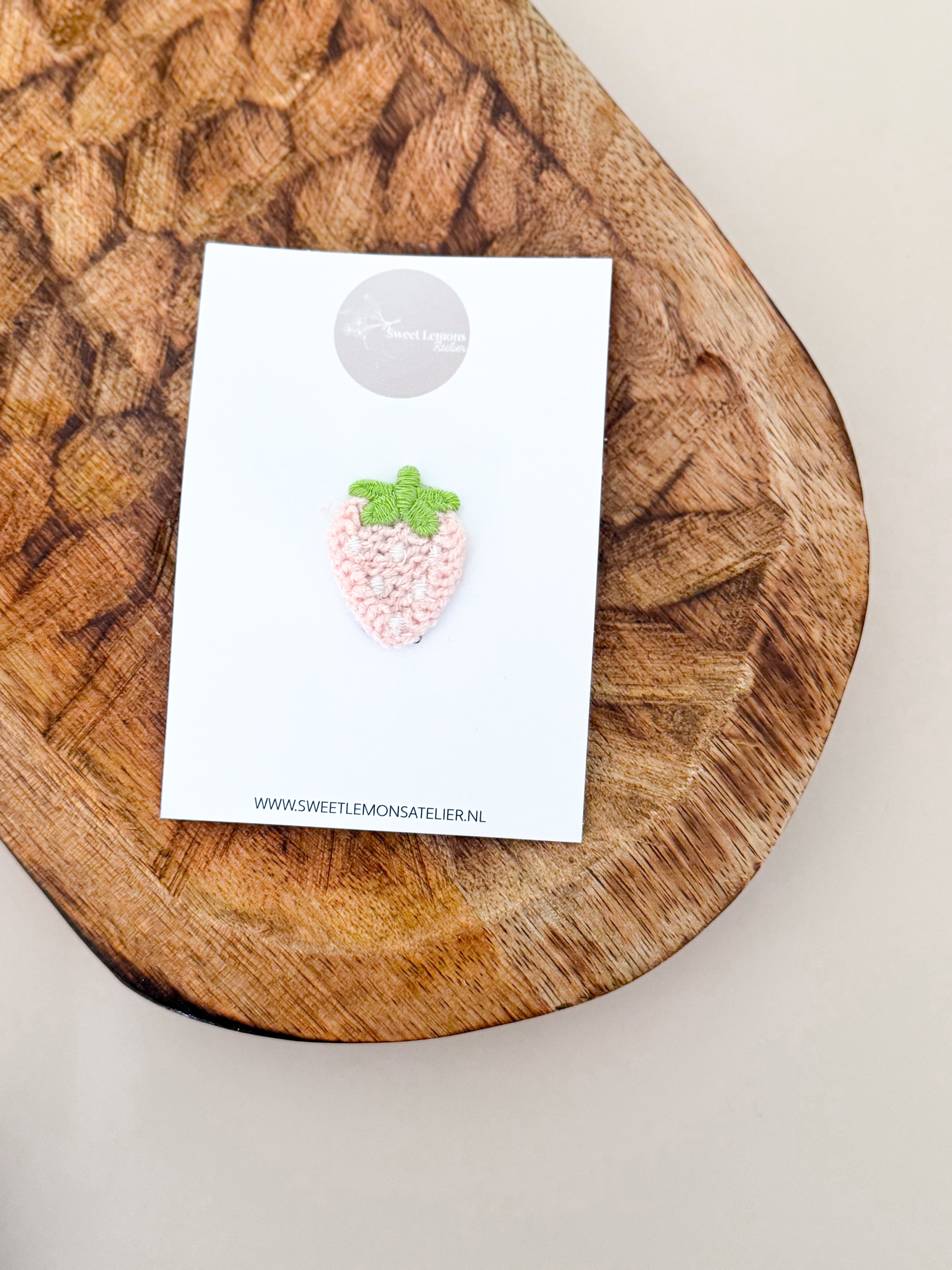 Antislip Haarspeldje Aardbei - Blush