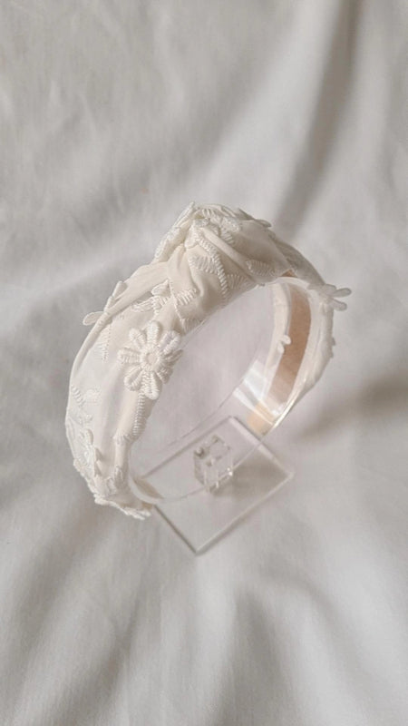 Haarband Embrodery Knot - Wit
