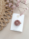 Wool Flower Haarspeldje - Oud Roze