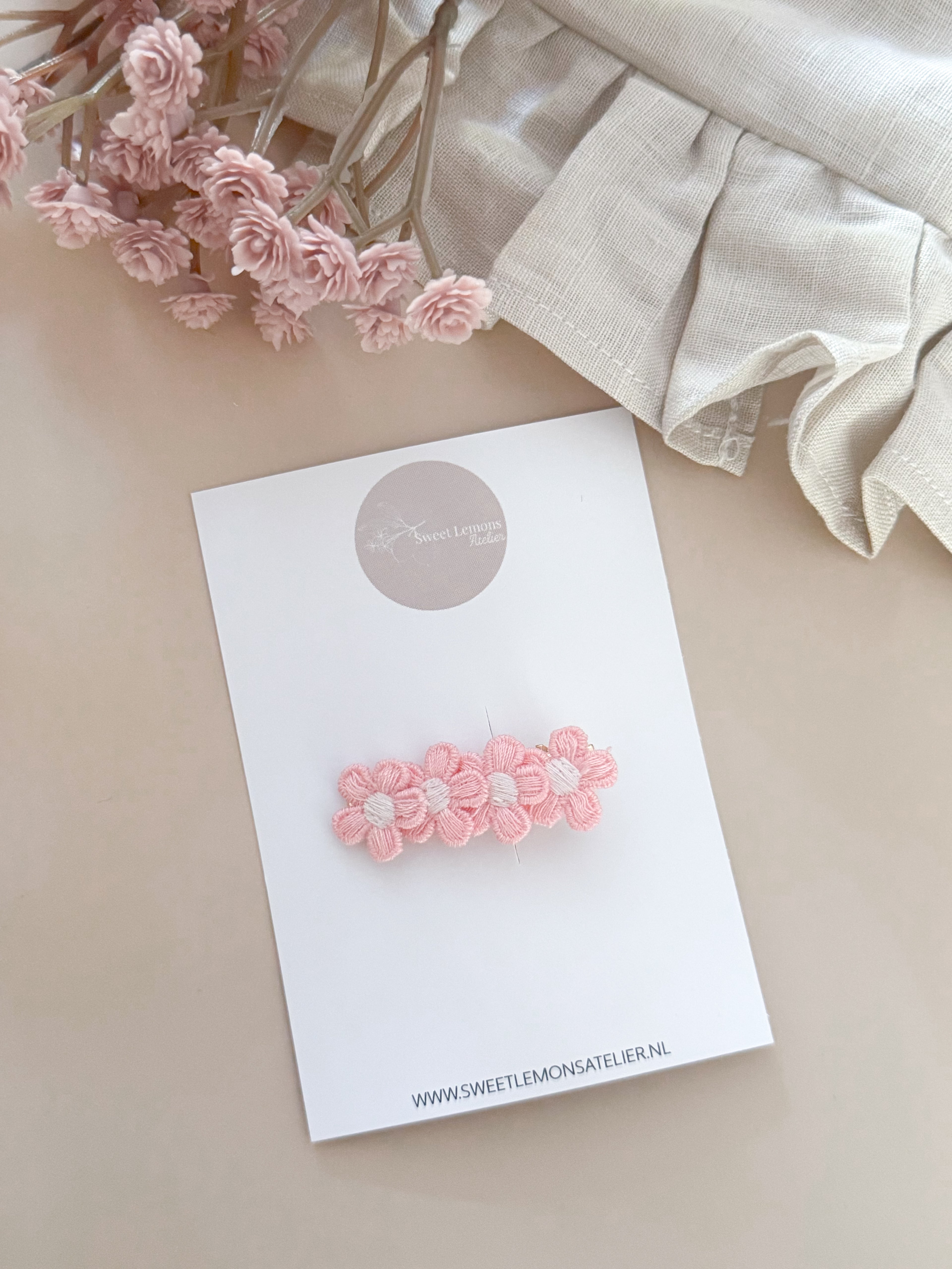 Haarspeldje Little Flowers - Roze