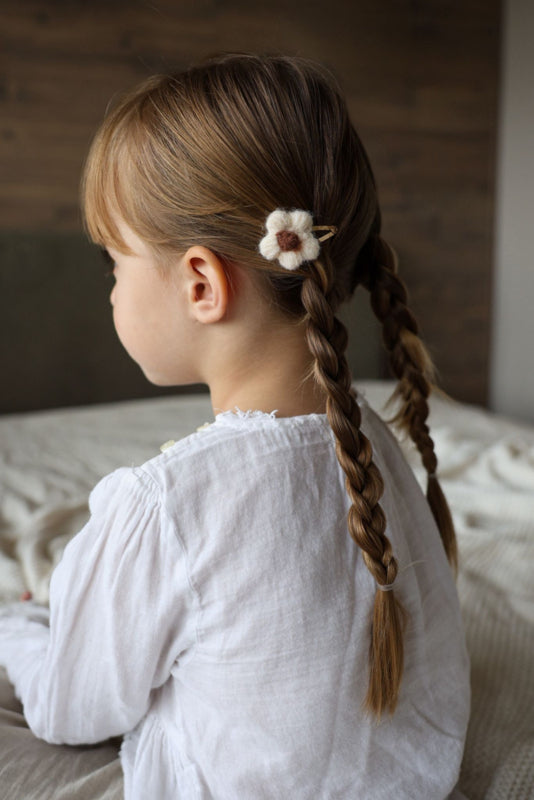 Setje Haarspeldjes - Knitted Flowers