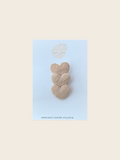 Haarspeldje Suède Hartjes - Beige