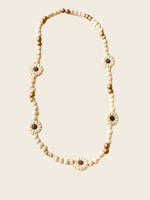 Kinderketting Madelief - Beige