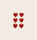 Oorbellen Hearts - Rood