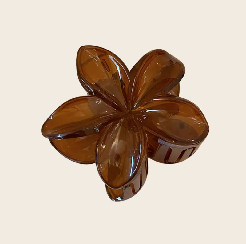Haarclip Flowerly - Coffee