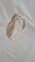 Haarband Ribbed Knot - Beige